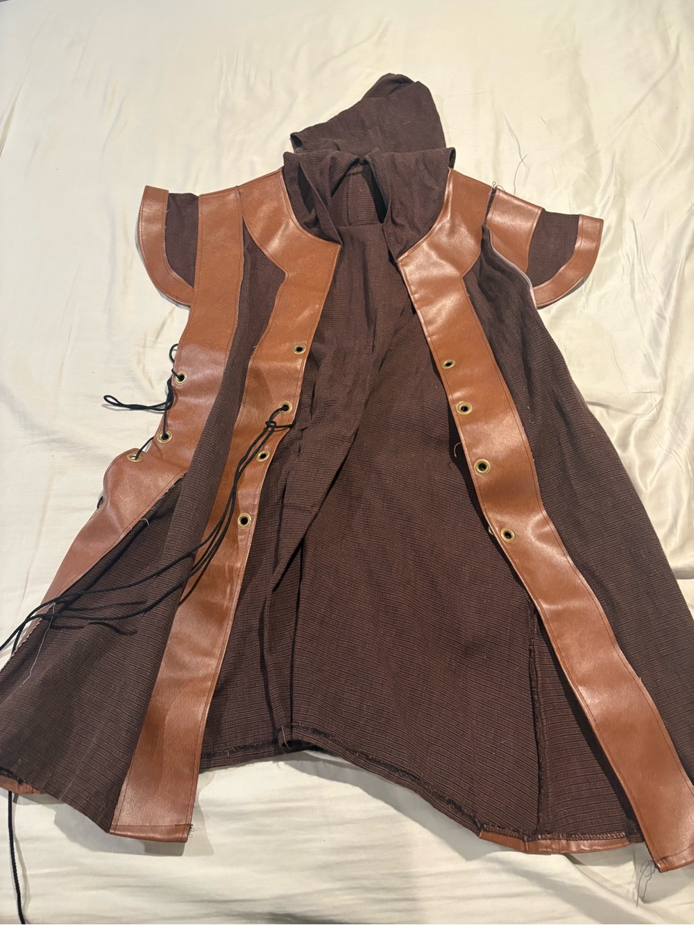 Kids Brown Hooded Medieval Ranger Costume